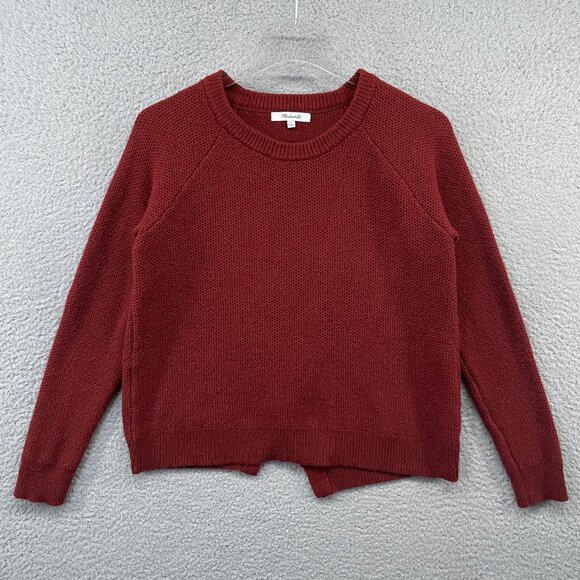 Madewell Province Cross-Back Pullover Sweater Red Burnished Mahogany Small - Picture 4 of 10
